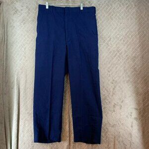 Tennessee Apparel Corp Mens 34x28 Trousers Blue Wool Blend Dress Pants High Rise